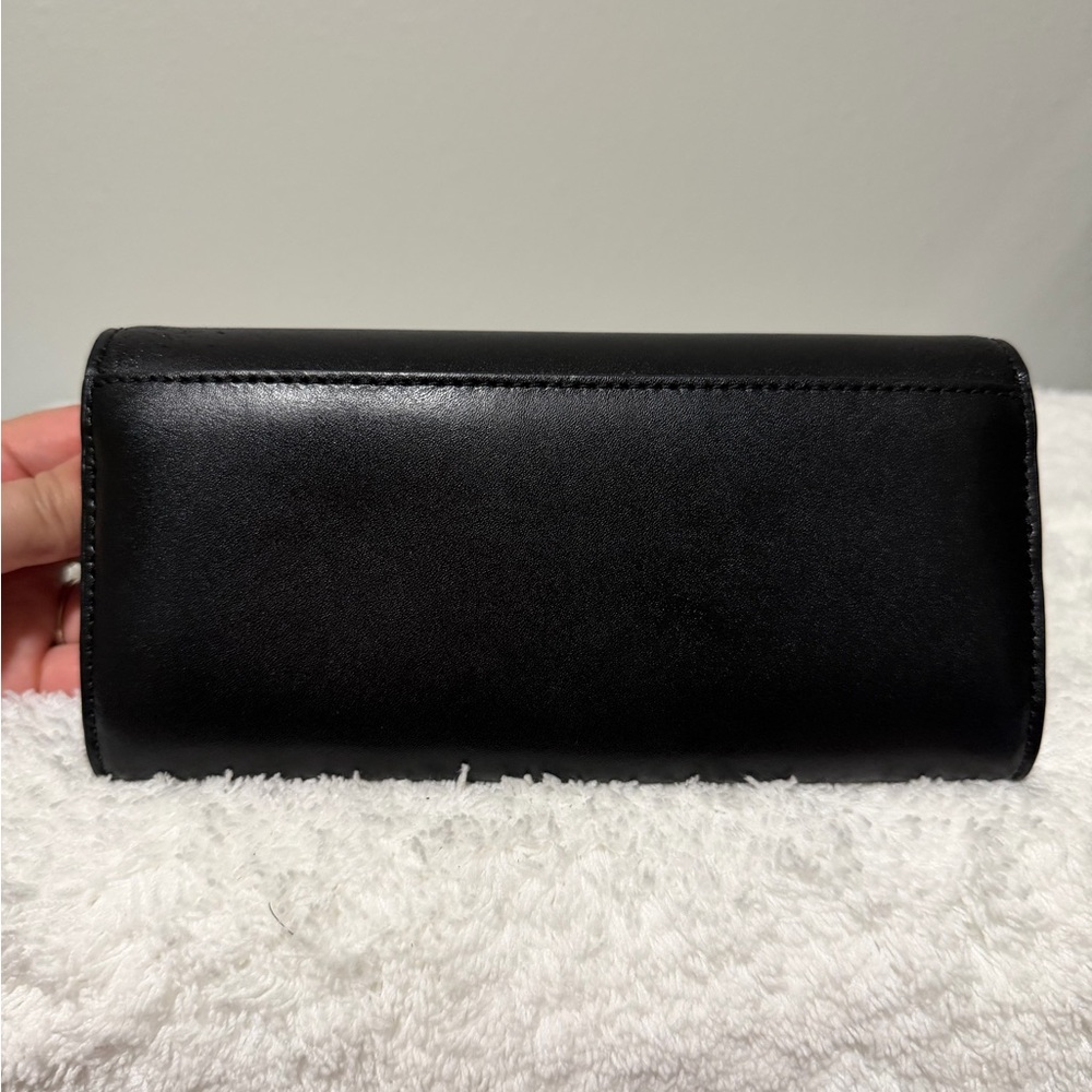 SOLD❣️ Michael Kors Black Leather Wallet with Gold Logo - Picture 13 of 13